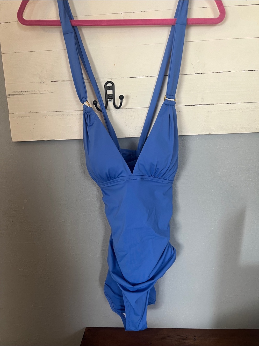 Tommy Bahama Blue Womens One-Piece Swimsuit with Adjustable Straps